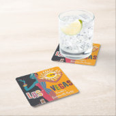 Vintag Las Vegas Bachelorette Weekend Party Rechteckiger Pappuntersetzer (Vor Ort)