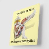 Vintag Las Vegas Gal Quadratische Wanduhr (Winkel)