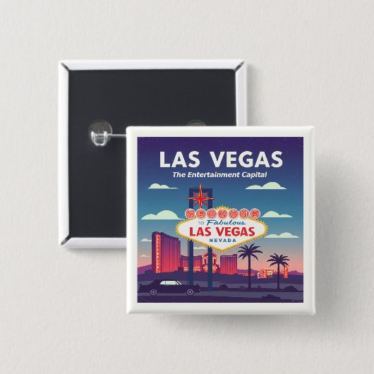 Vintag Las Vegas Nevada Button (Vorne & Hinten)