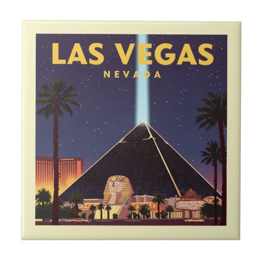 Vintag Las Vegas Nevada Fliese (Vorderseite)