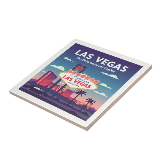 Vintag Las Vegas Nevada Fliese (Seite)