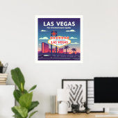 Vintag Las Vegas Nevada Poster (Heimbüro)