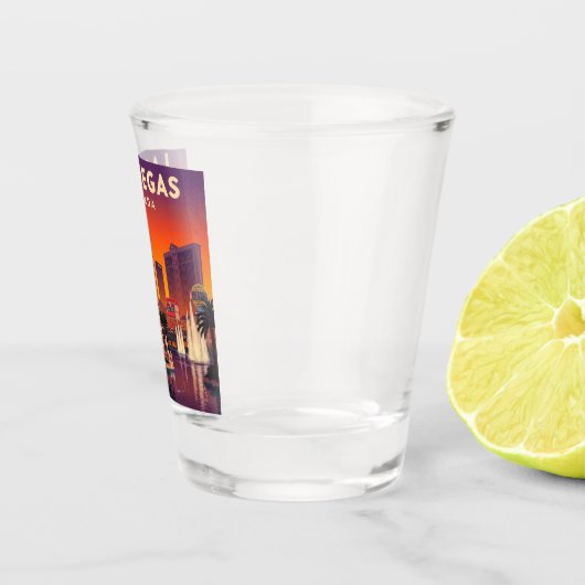 Vintag Las Vegas Nevada Schnapsglas (Rechts)