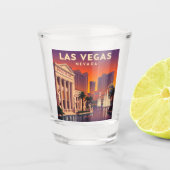 Vintag Las Vegas Nevada Schnapsglas (Vorderseite)