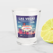 Vintag Las Vegas Nevada Schnapsglas (Vorderseite)