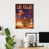 Vintag Las Vegas Poster (Heimbüro)