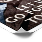 Vintag Lass uns gemeinsam Poster vorwärts machen (Ecke)