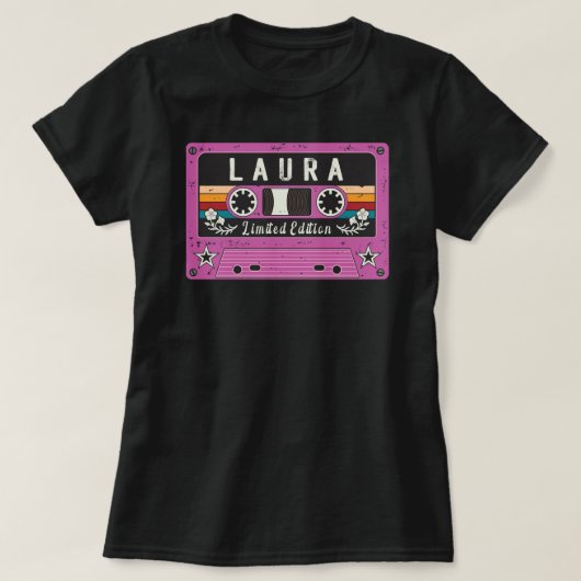 Vintag Laura Name T - Shirt (Design vorne)