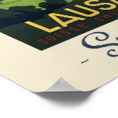 Vintag Lausanne Schweiz Reisen Poster (Ecke)