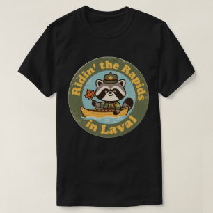 Vintag Laval Quebec Whitewater Canoeing T-Shirt