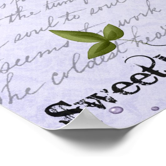 Vintag Lavendel Collage Poster (Ecke)