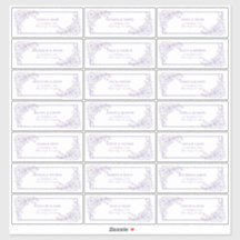 Vintag Lavendel Floral Line Art Guest Address
