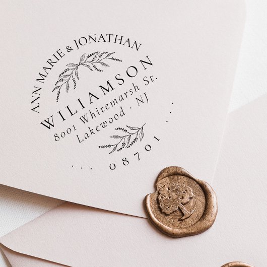 Vintag Lavender Custom Wedding Rücksendeadresse Permastempel