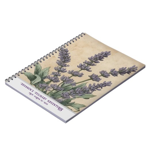 Vintag Lavender Herbal Kitchen Notizblock (Linke Seite)