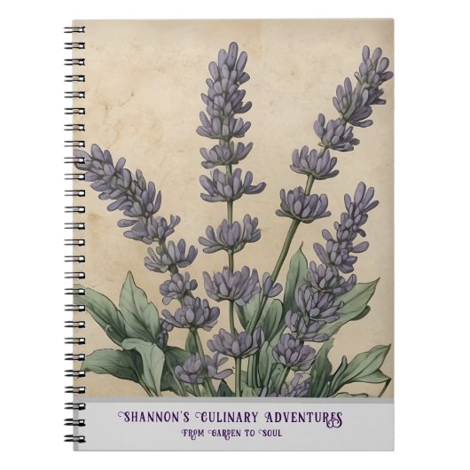 Vintag Lavender Herbal Kitchen Notizblock (Vorderseite)
