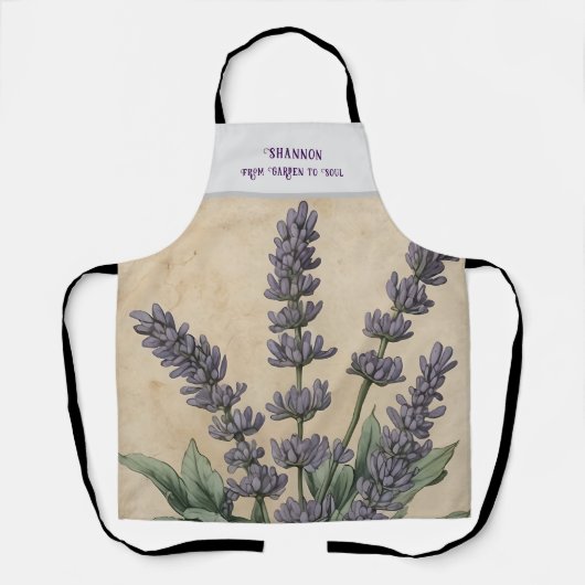 Vintag Lavender Herbal Kitchen Schürze (Vorderseite)