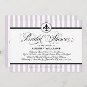 Vintag Lavender Lilie Französisches Brautparty Einladung (Vorne/Hinten)