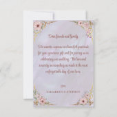 Vintag Lavender Peony Dankeschön-Karte Dankeskarte (Vorderseite)