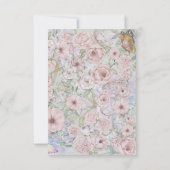 Vintag Lavender Peony Dankeschön-Karte Dankeskarte (Rückseite)