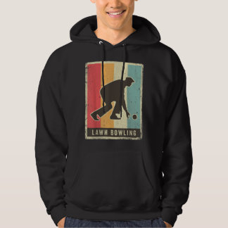 Vintag Lawn Bowling Retro Poster 1426 Hoodie