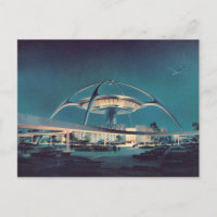 Vintag LAX Los Angeles Airport Postcard