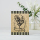 Vintag Le Poulet Postkarte (Stehend Vorderseite)
