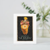 Vintag Le Soleil Postcard Postkarte (Stehend Vorderseite)