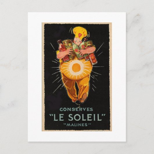 Vintag Le Soleil Postcard Postkarte (Vorderseite)