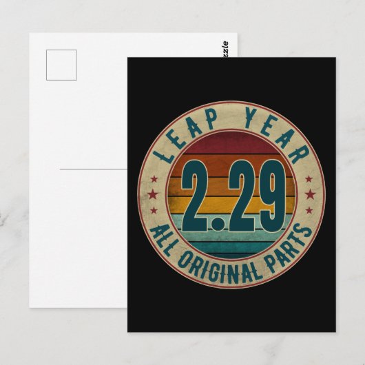 Vintag Leap Year 29. Februar Alle Originalteile Postkarte (Vorne/Hinten)