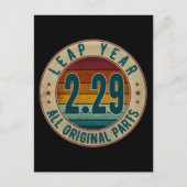 Vintag Leap Year 29. Februar Alle Originalteile Postkarte (Vorderseite)