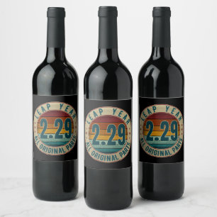 Vintag Leap Year 29. Februar Alle Originalteile Weinetikett