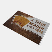 Vintag lebt hier ein Tarot-Leser Fußmatte (Schrägansicht)