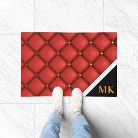 Vintag Ledermonogramm Fußmatte (Indoor)