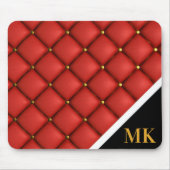 Vintag Ledermonogramm Mousepad (Vorne)