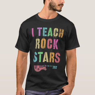 Vintag LEHRE ICH ROCKSTARS Band Lehrerin Rock Star T-Shirt