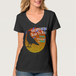 Vintag, leicht abgelenkt durch den Vogelbeobachter T-Shirt