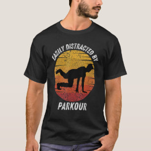 Vintag, leicht abgelenkt vom Parkour Retro Parkour T-Shirt