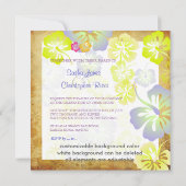 Vintag/Leis/Luau/HibiscusEinladung Hochzeit Einladung (Rückseite)