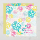 Vintag/Leis/Luau/HibiscusEinladung Hochzeit Einladung (Vorne/Hinten)