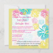 Vintag/Leis/Luau/HibiscusEinladung Hochzeit Einladung (Rückseite)