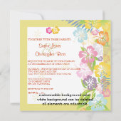 Vintag/Leis/Luau/HibiscusEinladung Hochzeit Einladung (Rückseite)