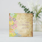 Vintag/Leis/Luau/HibiscusEinladung Hochzeit Einladung (Stehend Vorderseite)