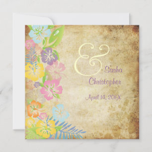 Vintag/Leis/Luau/HibiscusEinladung Hochzeit Einladung