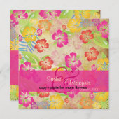 Vintag/Leis/Luau/HibiscusEinladung Hochzeit Einladung (Vorne/Hinten)