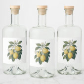 Vintag Lemon Alkoholflaschenetikett (Flaschen)