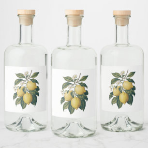 Vintag Lemon Alkoholflaschenetikett