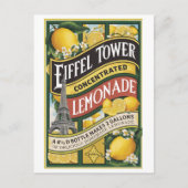 Vintag Lemon Botanisches Obst Postkarte (Vorderseite)