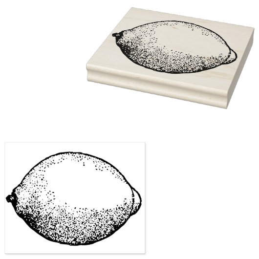 Vintag Lemon Gummistempel (Stempel)