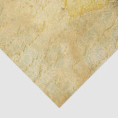 Vintag Lemon White Floral Script Decoupage Seidenpapier (Detail)