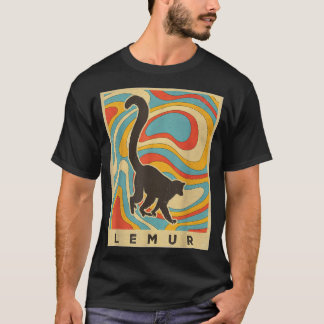Vintag Lemur Lover Animal Retro Style T-Shirt
